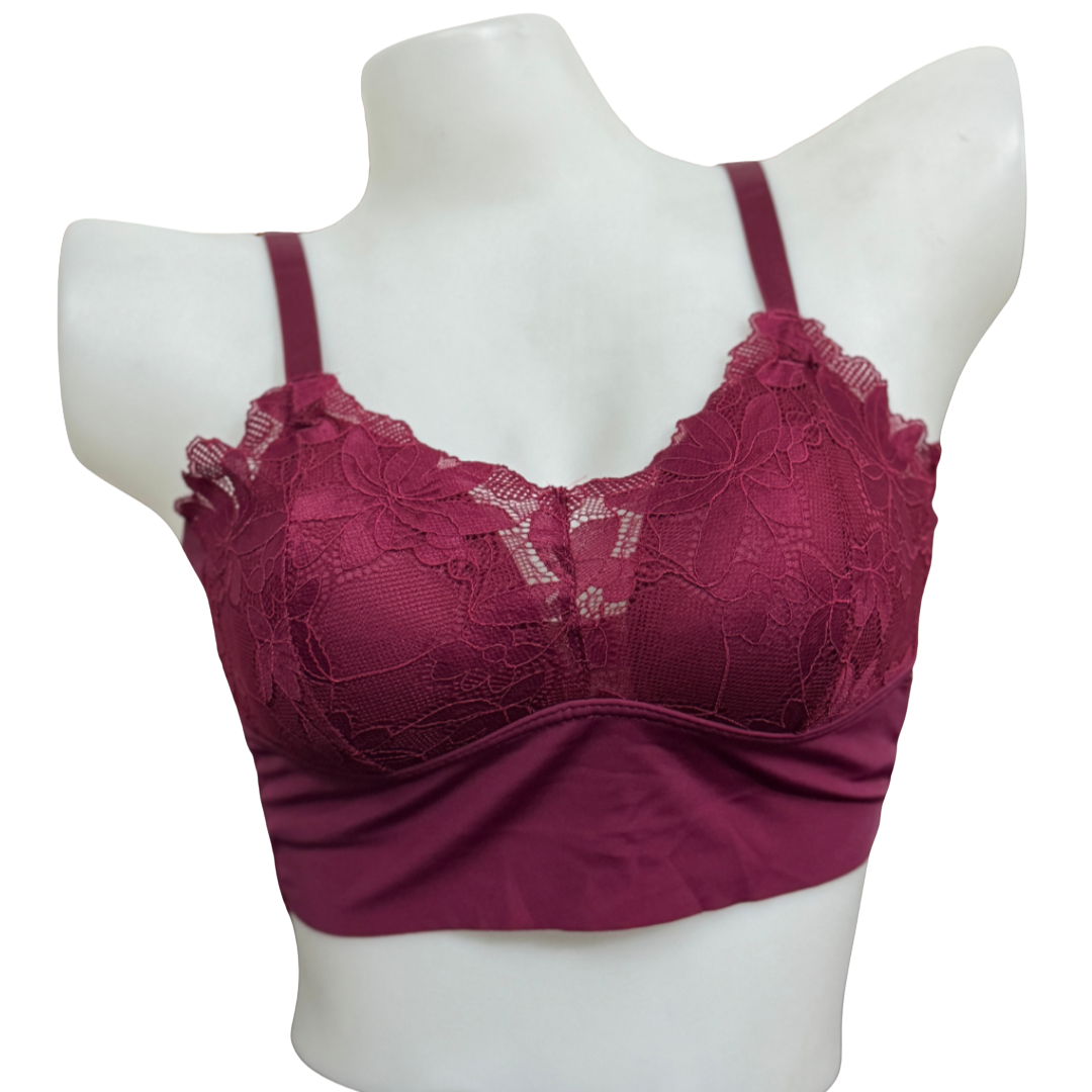 Floral Lace Design Bra