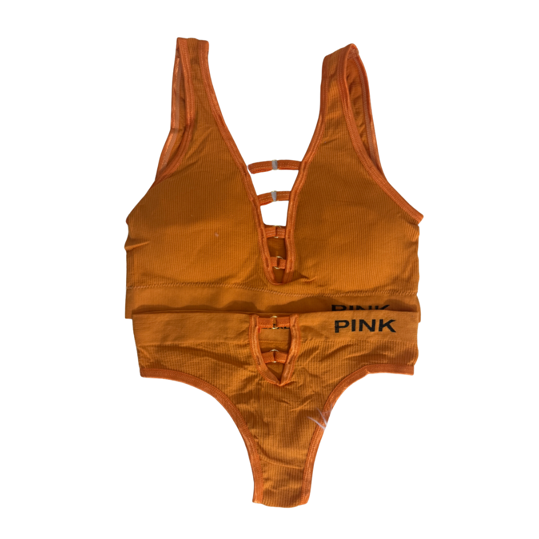 Active Casual Sports Bra & Brief Set