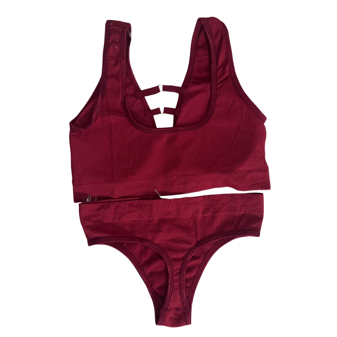 Active Casual Sports Bra & Brief Set