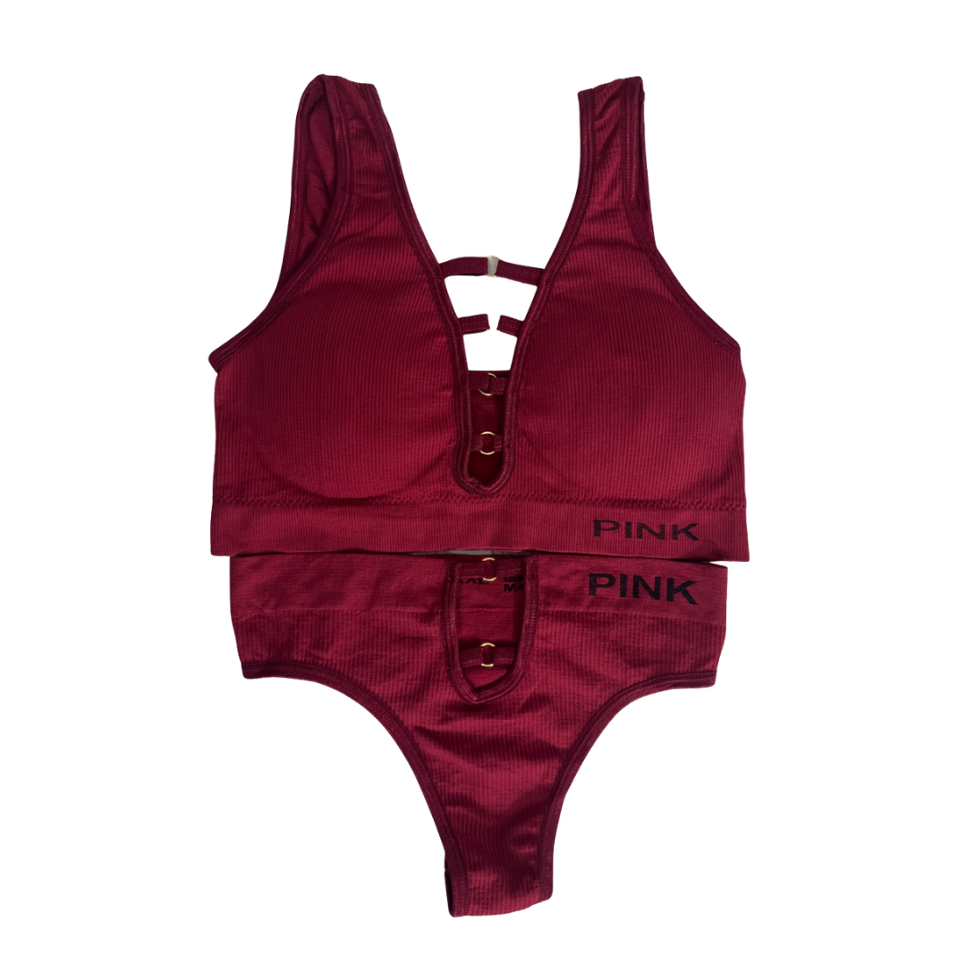 Active Casual Sports Bra & Brief Set