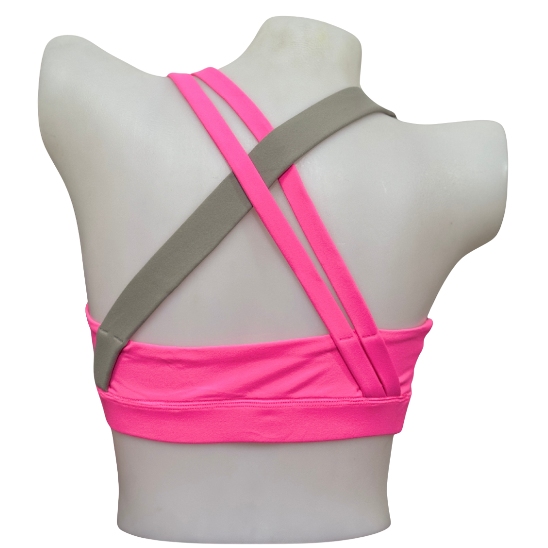 Women Seamless Cross Strap Sports Bra – Yoga & Active Comfort