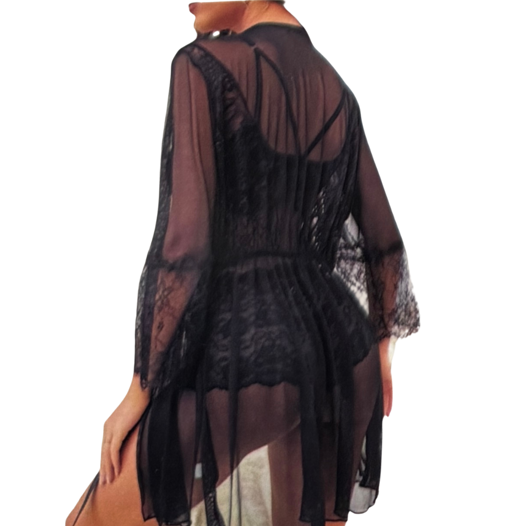 Midnight Lace 3-Piece Luxury Lingerie Set