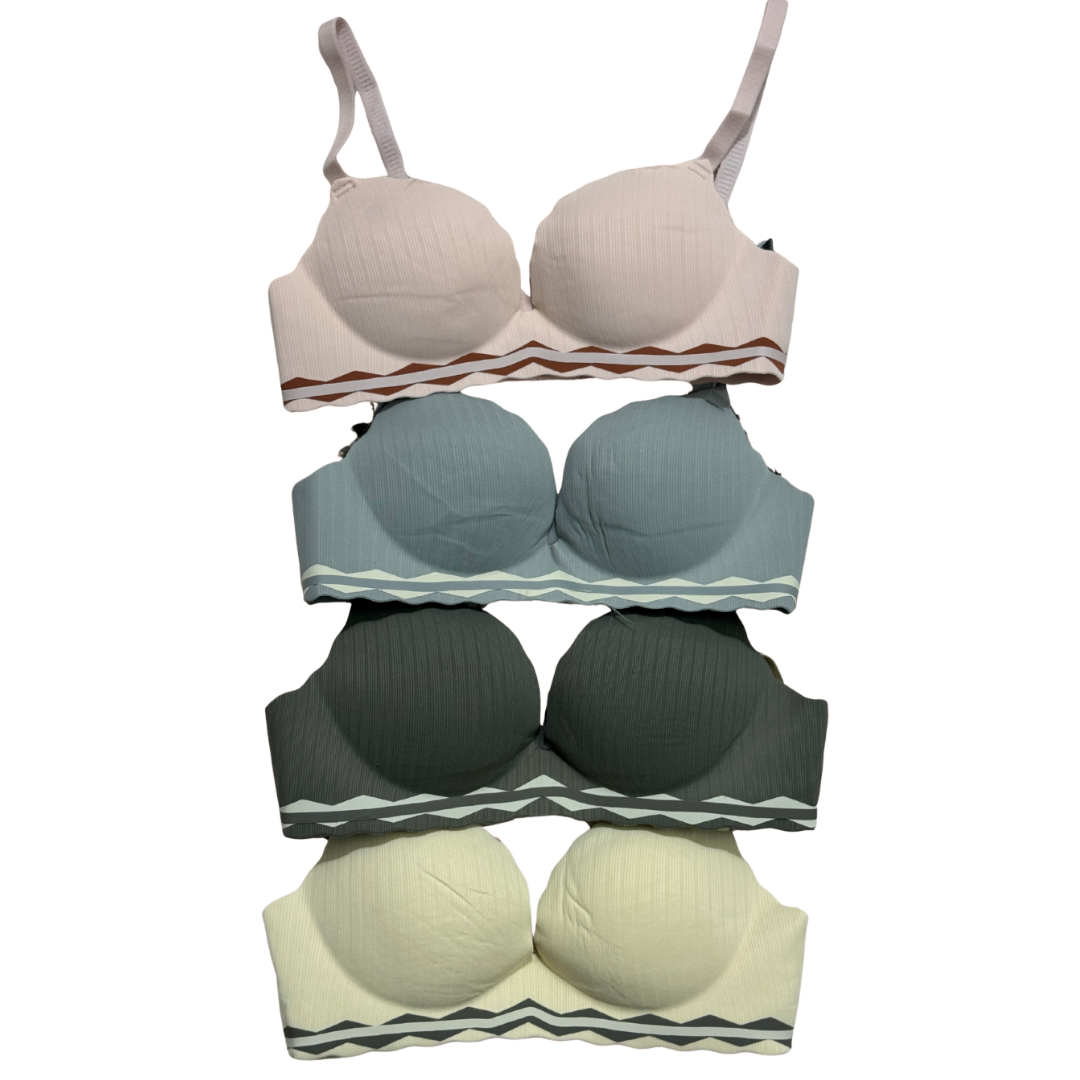 Anti-Gravity Seamless Double-Padded Non-Wired Push-Up Bra