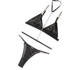 Black Sheer Chain Lingerie Set
