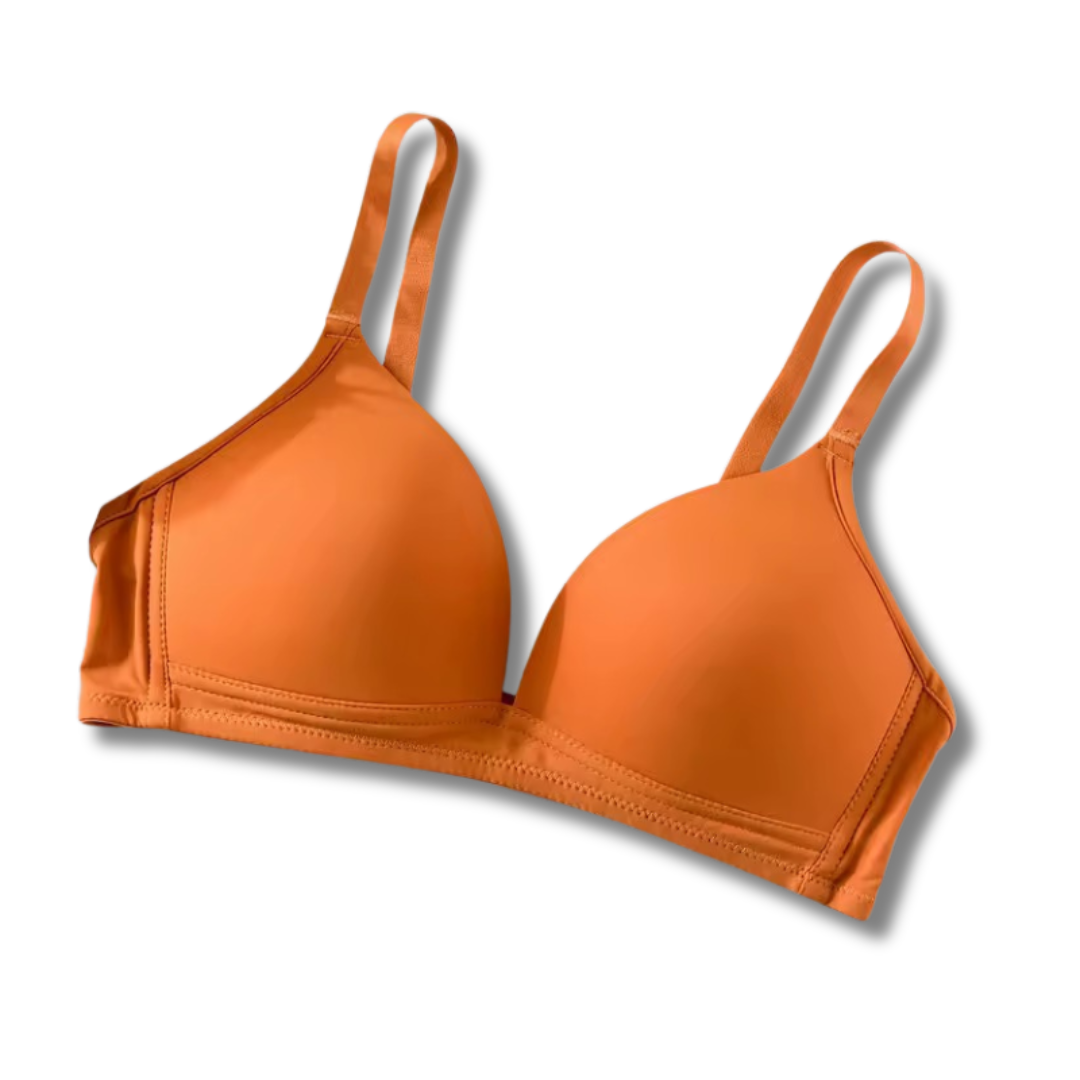 Glossy Triangle Bra Soft Light Support