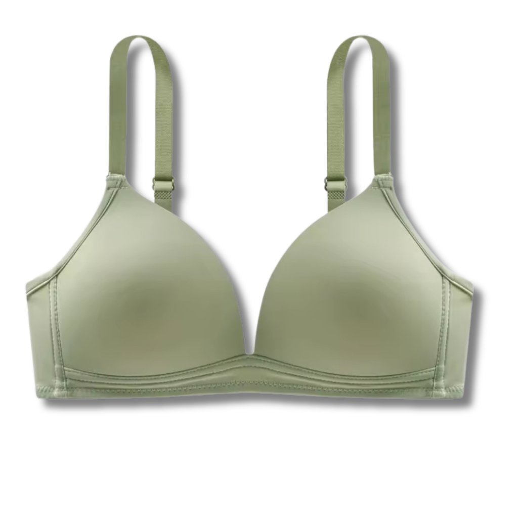 Glossy Triangle Bra Soft Light Support