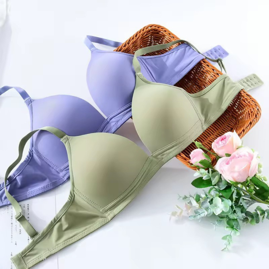 Glossy Triangle Bra Soft Light Support