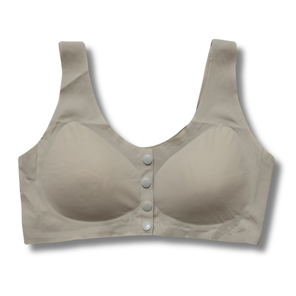 Front Open Seamless Bra Soft Button Comfortable Bra
