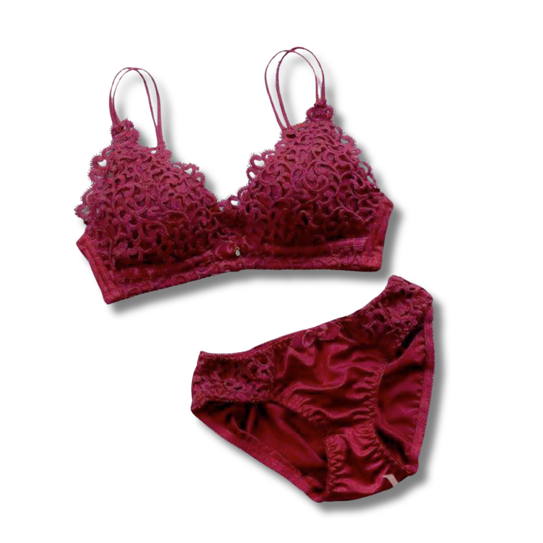 Floral Lace Bra & Panty Set