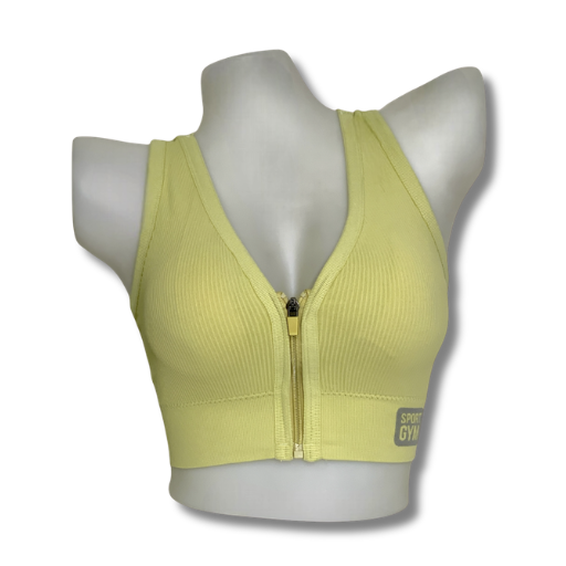 Front Zip Sports Bra for Women
