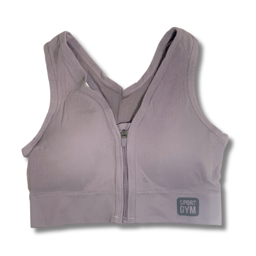 Front Zip Sports Bra for Women