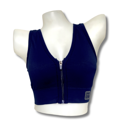 Front Zip Sports Bra for Women