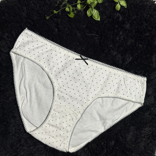 Leak-Proof Cotton Underwear for Women – Dotted Print Summer Brief
