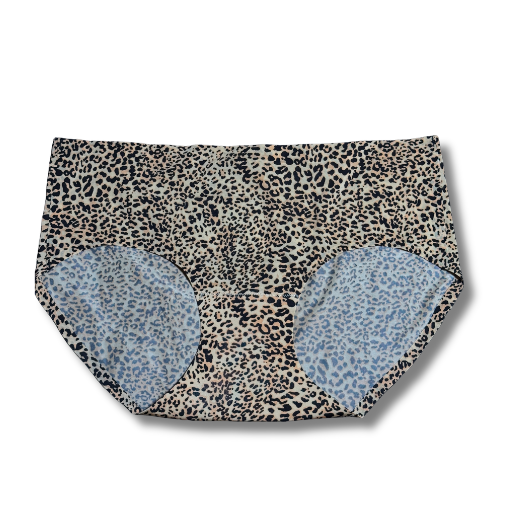 Leak-Proof Cheetah Print Cotton Underwear for Women