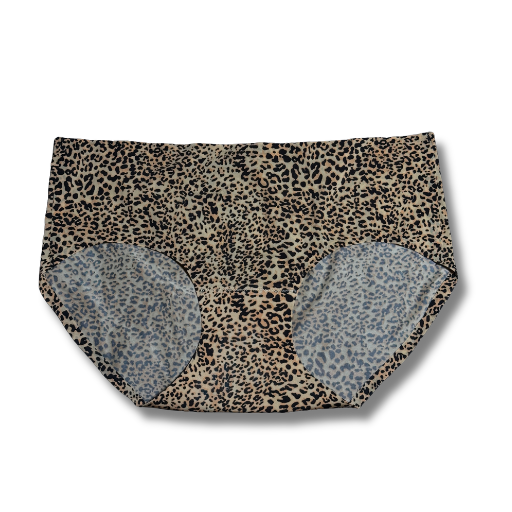 Leak-Proof Cheetah Print Cotton Underwear for Women
