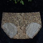 Leak-Proof Cheetah Print Cotton Underwear for Women