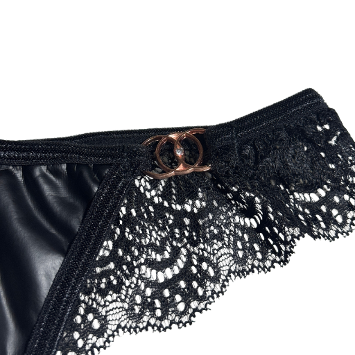 V-Shape French Lace Seamless Thong Panty