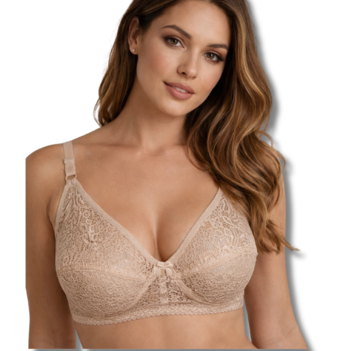 Sheer Lace Bra – Wire-Free Soft Support Bralette