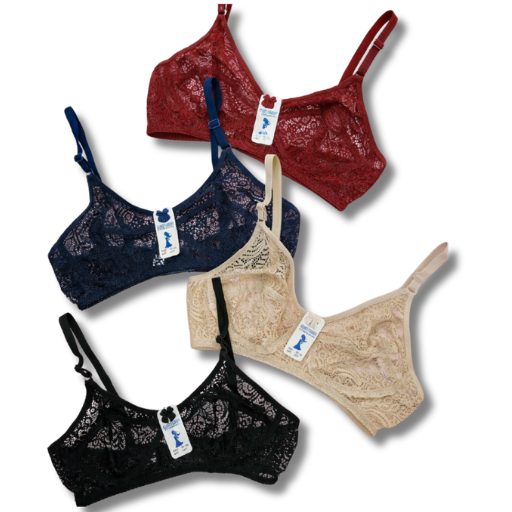Sheer Lace Bra – Wire-Free Soft Support Bralette