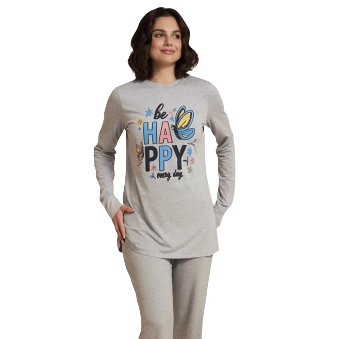 Winter Wear Pajama Suit – Grey