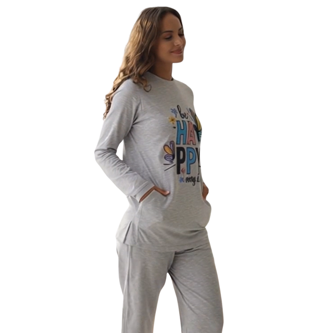 Winter Wear Pajama Suit – Grey