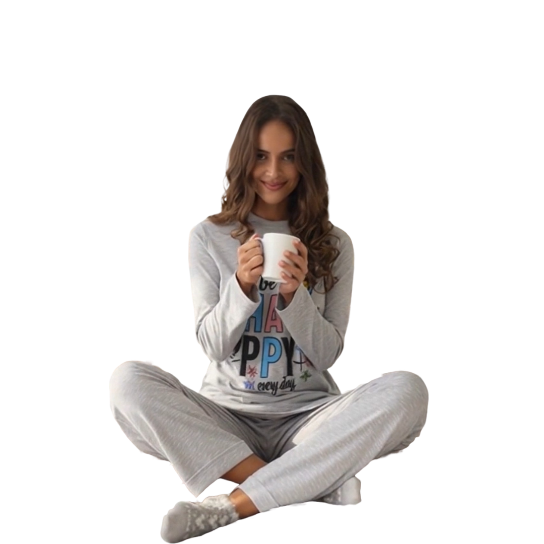 Winter Wear Pajama Suit – Grey