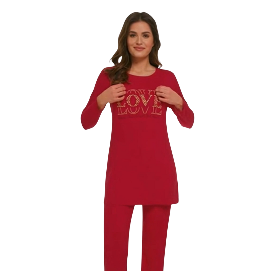 Winter Wear Pajama Suit – Red