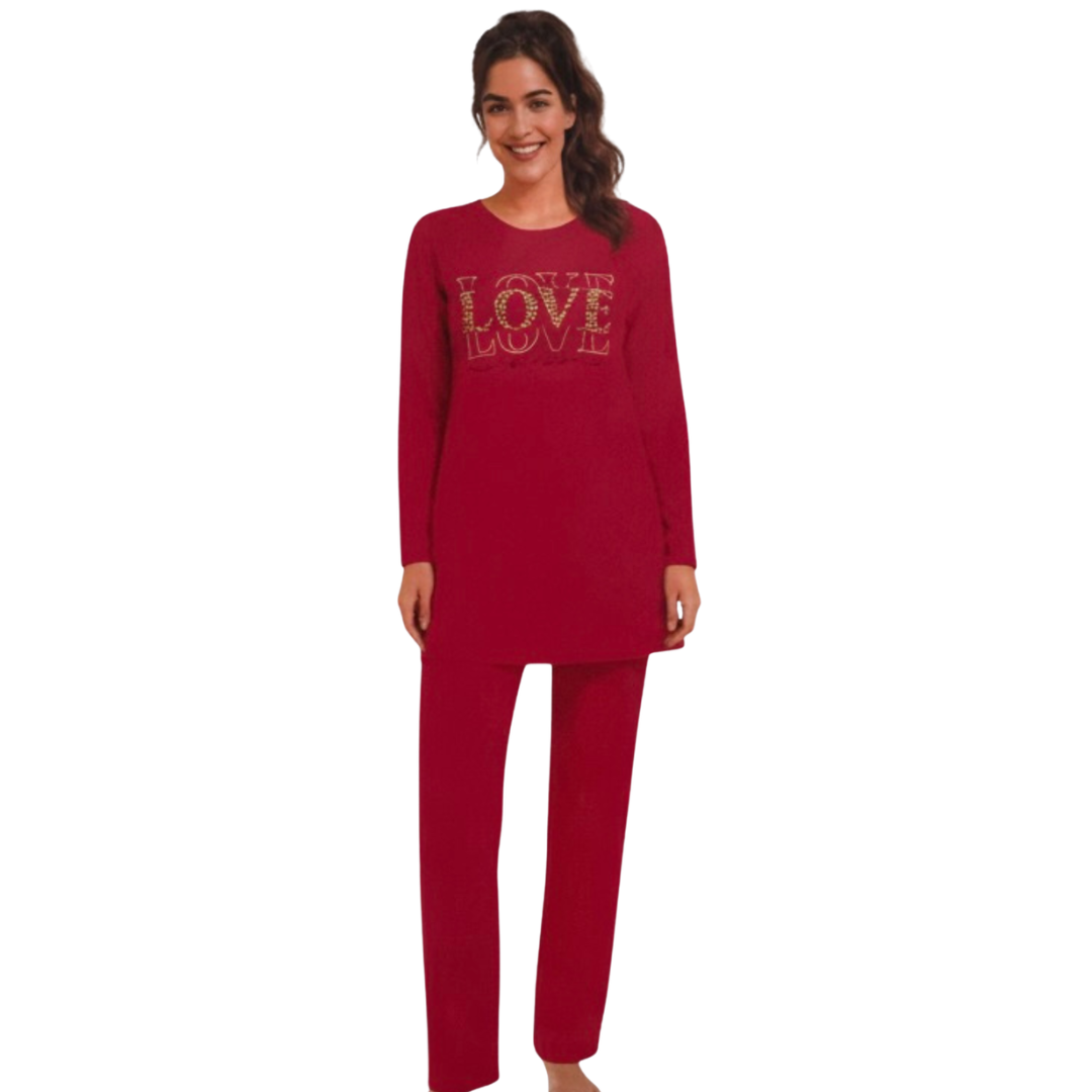 Winter Wear Pajama Suit – Red