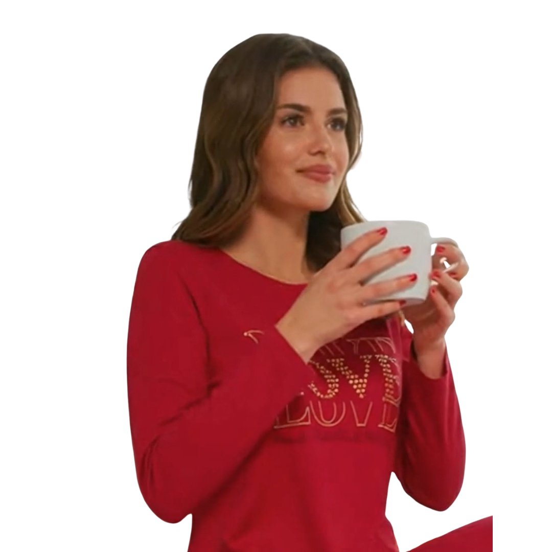 Winter Wear Pajama Suit – Red