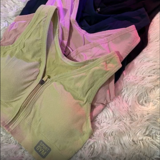 Front Zip Sports Bra for Women