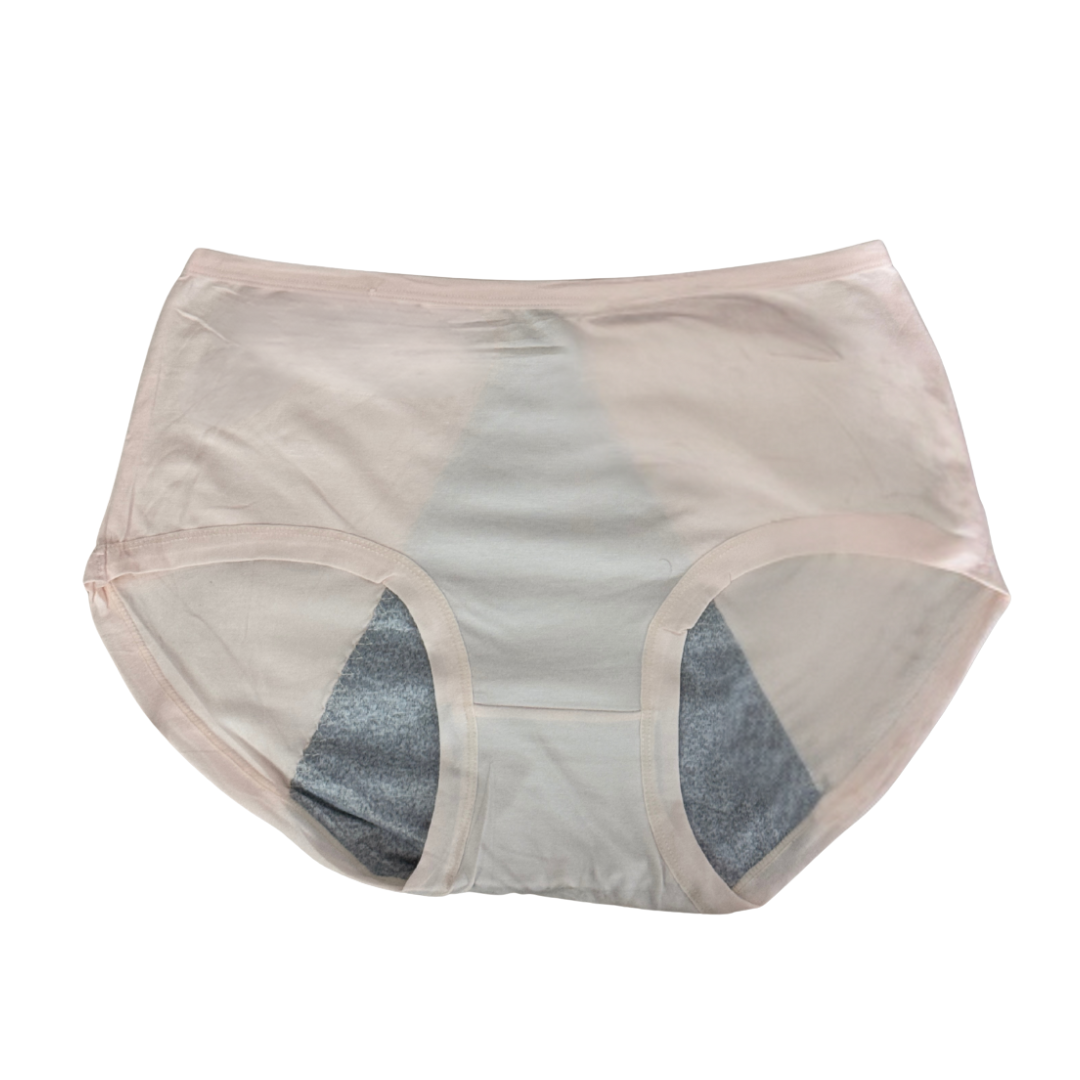 Double layered leak-proof period underwear in skin