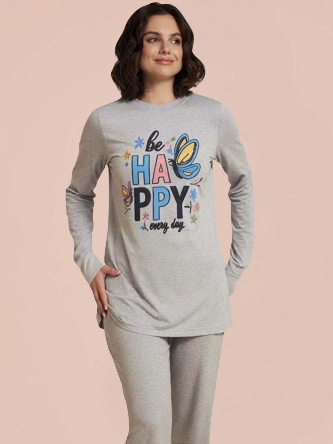 Winter Wear Pajama Suit – Grey