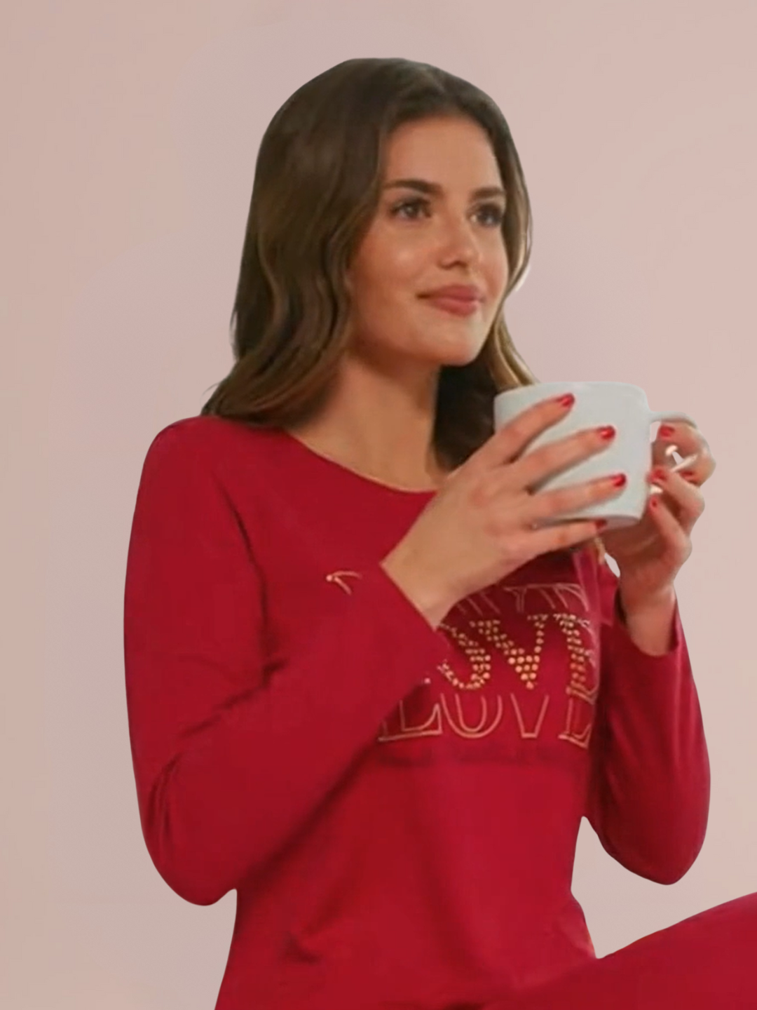 Winter Wear Pajama Suit – Red - Image 3