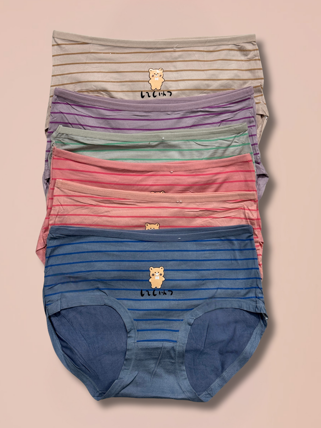 Cute Bear Print Cotton Panties