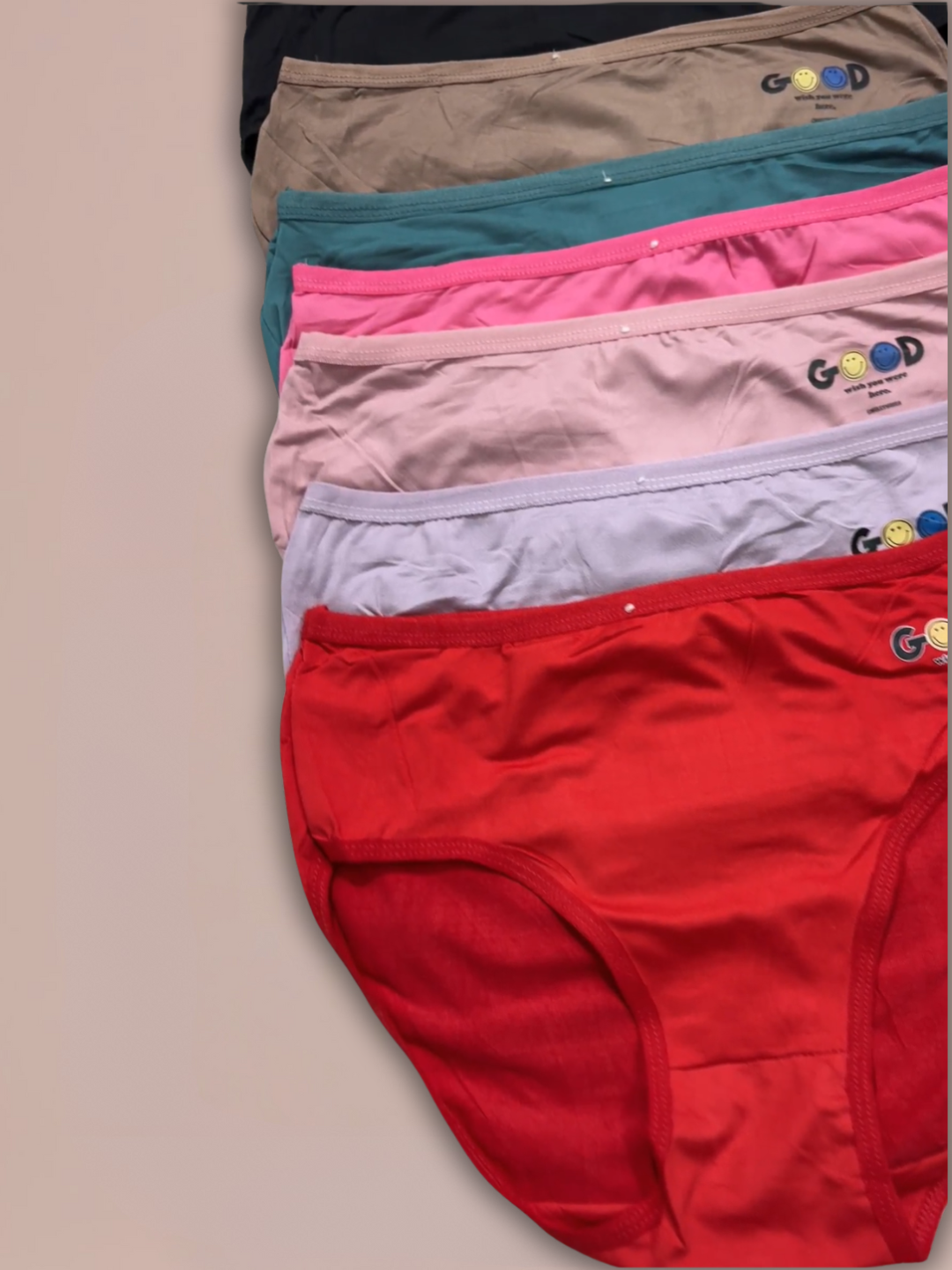 Girls “GOOD” Printed Cotton Panties - Image 2