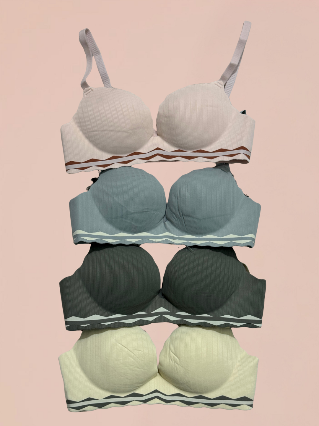 Anti-Gravity Seamless Double-Padded Non-Wired Push-Up Bra